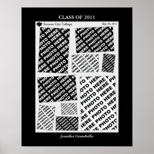 Pôster Graduation Class of 2011 Photo Collage 1 Print