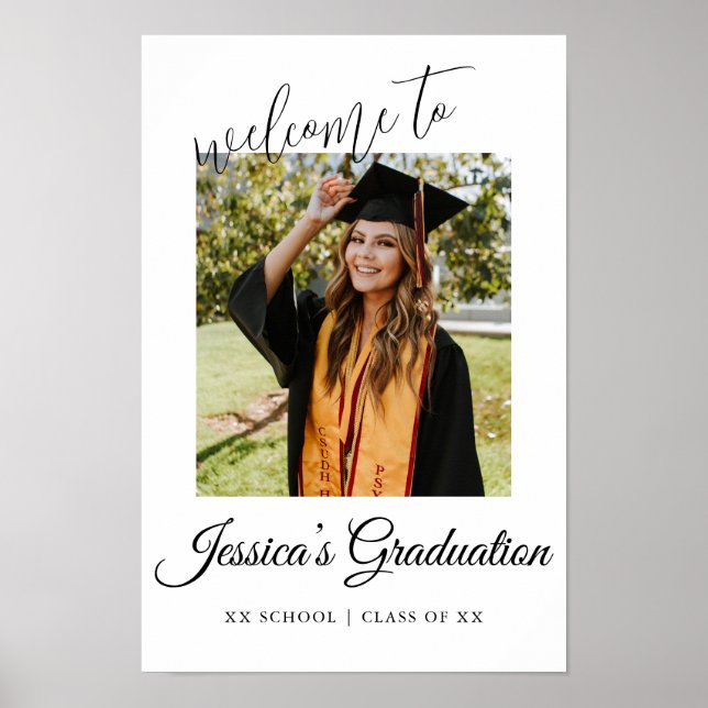 Poster Graduation Party Photo Welcome  (Frente)