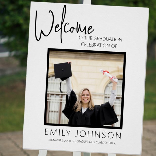 Pôster Graduation Party Welcome Sign Template (Criador carregado)