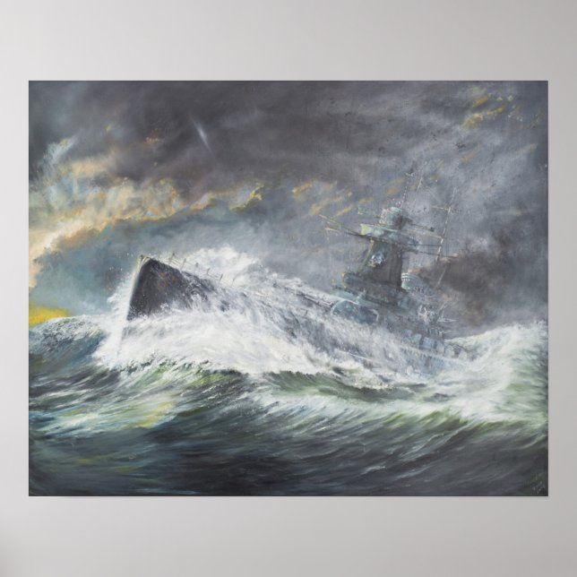 Pôster Graf Spee entra no Oceano Índico em 3 de novembro (Frente)