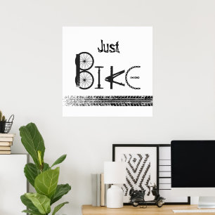 Poster Graffiti "Apenas Bicicleta" de Peças de Bicicleta