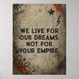 Poster Graffiti Manifesto, Custom Quote Street Art