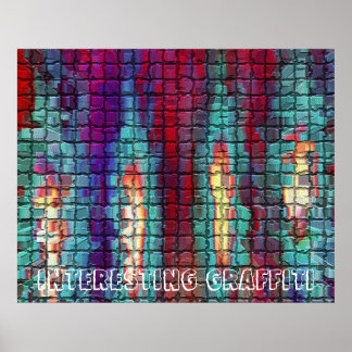 Pôster GRAFFITI on Mosiac Tiles