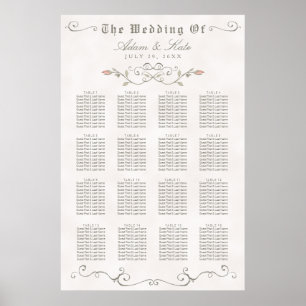 Pôster GRÁFICO 121-160 Casamento de beleza elegante
