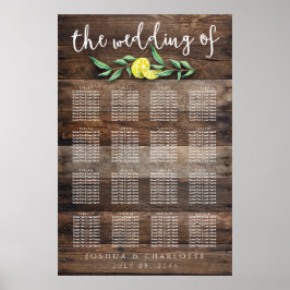 Pôster GRÁFICO 121-160 | Casamento Rustic Wood Lemon