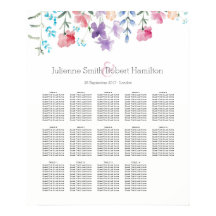 Gráfico 14 Flores Selvagens De Aquarelas Mesas