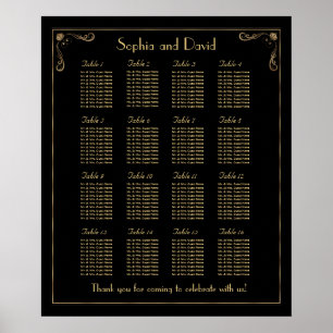 Pôster Gráfico 16 Excelente Vintage Art Deco Gatsby Seati