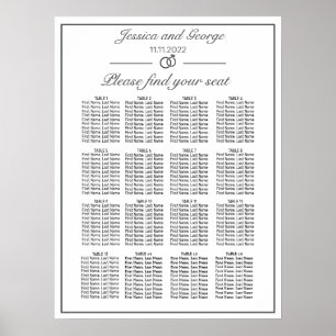 Poster Gráfico 16 Mínimo Moderno de Bancos Brancos 16 Mes