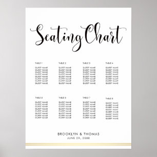 Poster Gráfico 18x24 de Casamentos Brancos Elegantes