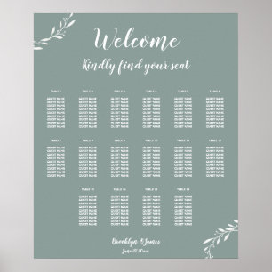 Poster Gráfico 20x24 de Casamento de Sábado Elegante