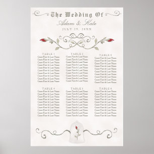 Poster GRÁFICO 31 - 60 Casamento de Rosas vermelhas Ele