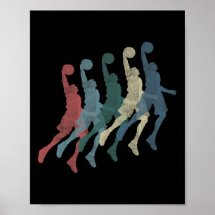 Poster Gráfico 365 Esportes de Basquete - Presente Retroa