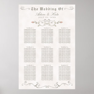 Poster GRÁFICO 61 - 90 Casamento de beleza elegante