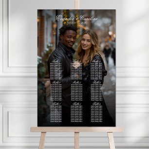 Poster Gráfico 9 de assentos do casamento de fotos elegan