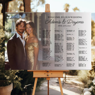Poster Gráfico alfabético de assentos de casamento de fot