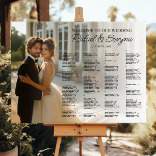 Poster Gráfico alfabético de assentos de casamento de fot