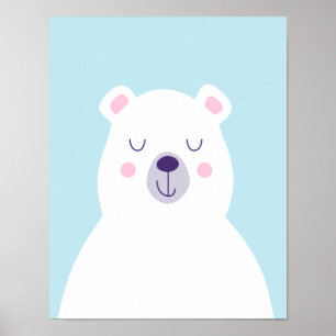 Poster gráfico bonito simples do berçário do ur