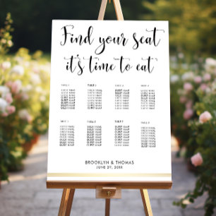 Poster Gráfico Branco Elegante Seu Tempo De Comer