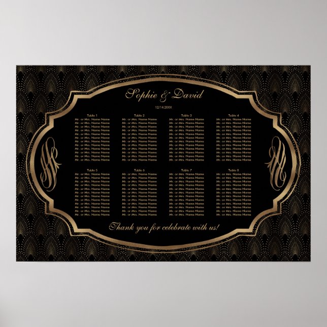 Poster Gráfico charmoso de Excelente Roaring 20s Gatsby S (Frente)