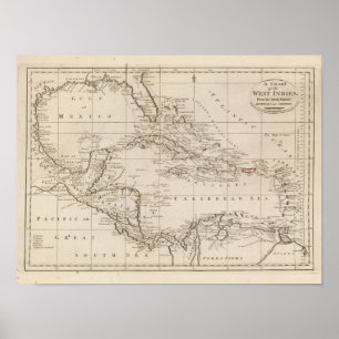 Pôster Gráfico das Índias Ocidentais