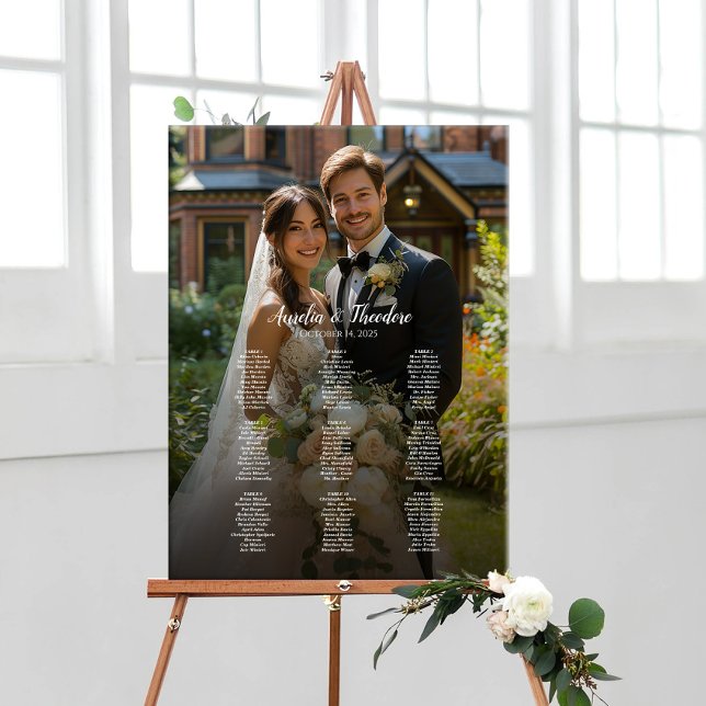 Poster Gráfico de 9 mesas elegantes de casamento de fotos (Criador carregado)