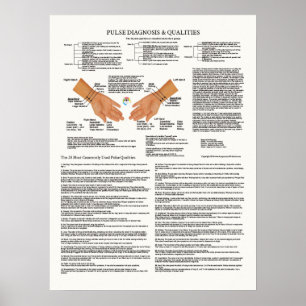 Poster Gráfico de Acupuntura de Diagnóstico de Pulso