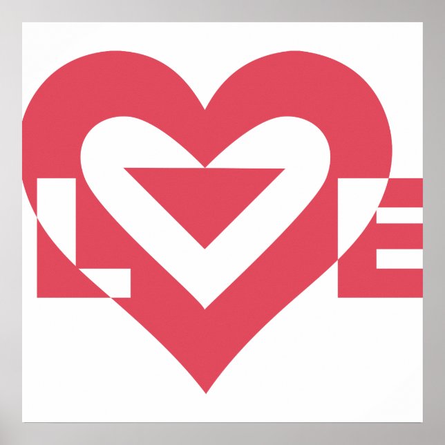 Pôster Gráfico de Amor legal, Rosa Cereja (Frente)