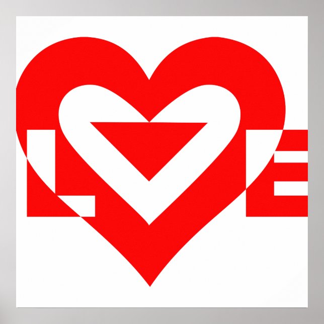 Poster Gráfico de Amor legal, Vermelho (Frente)