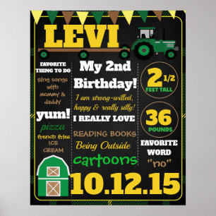 POSTER GRÁFICO DE ANIVERSÁRIO DO TRATOR