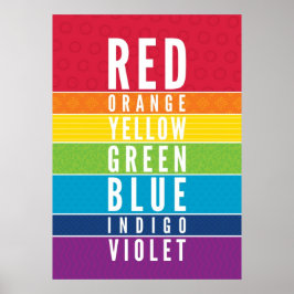 POSTER GRÁFICO DE ARTE EM CORES DE ARCO-ÍRIS PARA SALA DE