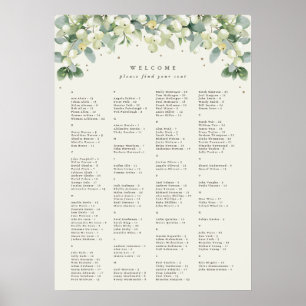 Poster Gráfico de Assentos Alfabetico 20 x 28" para 150 P