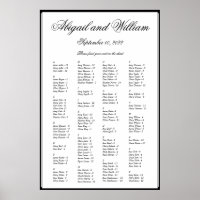 Gráfico de Assentos Alfabéticos Elegante