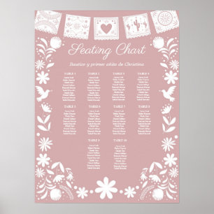 Poster Gráfico de Assentos BAUTIZO Pink Cielito Lindo