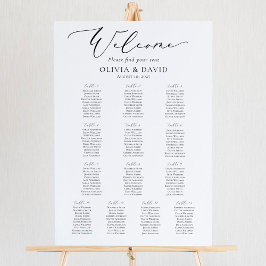 Poster Gráfico de Assentos Bem-vindos da Elegante Escritu