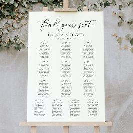 Poster Gráfico de Assentos Bem-vindos Tabelas de Script E