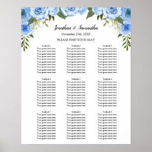 Poster Gráfico de Assentos Cerimônia de Casamento sinal d