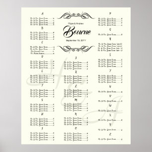 Pôster Gráfico de Assentos Convidados para Eventos Especi