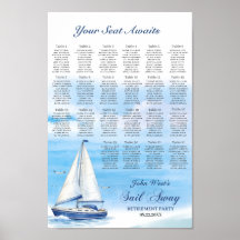 Gráfico de Assentos da Festa de Aposentadoria Sail