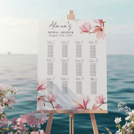 Poster Gráfico de assentos da festa de chá de noiva da Ma