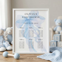 Gráfico de Assentos da Mesa 6 Chá de Bebê do Laço