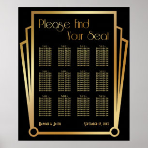 Poster Gráfico de Assentos da Mesa na Deco 12 de Arte Pr