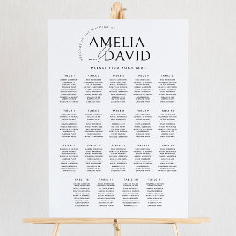 Poster Gráfico de Assentos de Boas-Vindas com 19 Mesas Mo