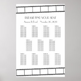 Poster Gráfico de Assentos de Cadeira de Faixa de Filme d