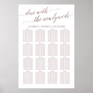 Poster Gráfico de Assentos de Caligrafia Dourada Elegant