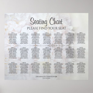 Poster Gráfico de Assentos de Casamento 21 Mesa Reflexões
