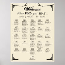 Gráfico de Assentos de Casamento Alfabetico Simple