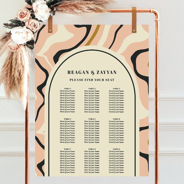 Poster Gráfico de Assentos de Casamento Arco Redemoinho R (Criador carregado)
