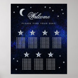 Poster Gráfico de assentos de casamento celestial com 7 m