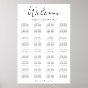 Poster Gráfico de Assentos de Casamento Clássico Minimali