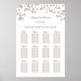 Poster Gráfico de Assentos de Casamento com Bebê Respiraç
